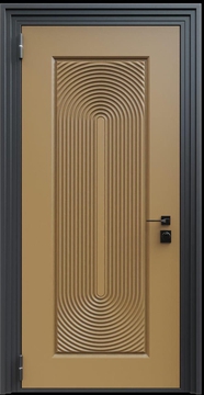 Входная термодверь с металлофиленкой и порошковым окрашиванием RAL 1036 (тип №2)