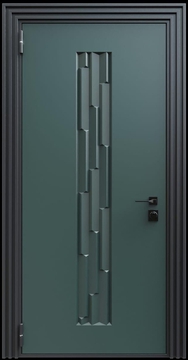 Входная термодверь с металлофиленкой и порошковым окрашиванием RAL 6012 (тип №3)